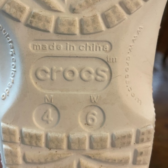 Crocs Classic Sparkle Glitter Clog White/Multicolor Sz W6 - Picture 4 of 5